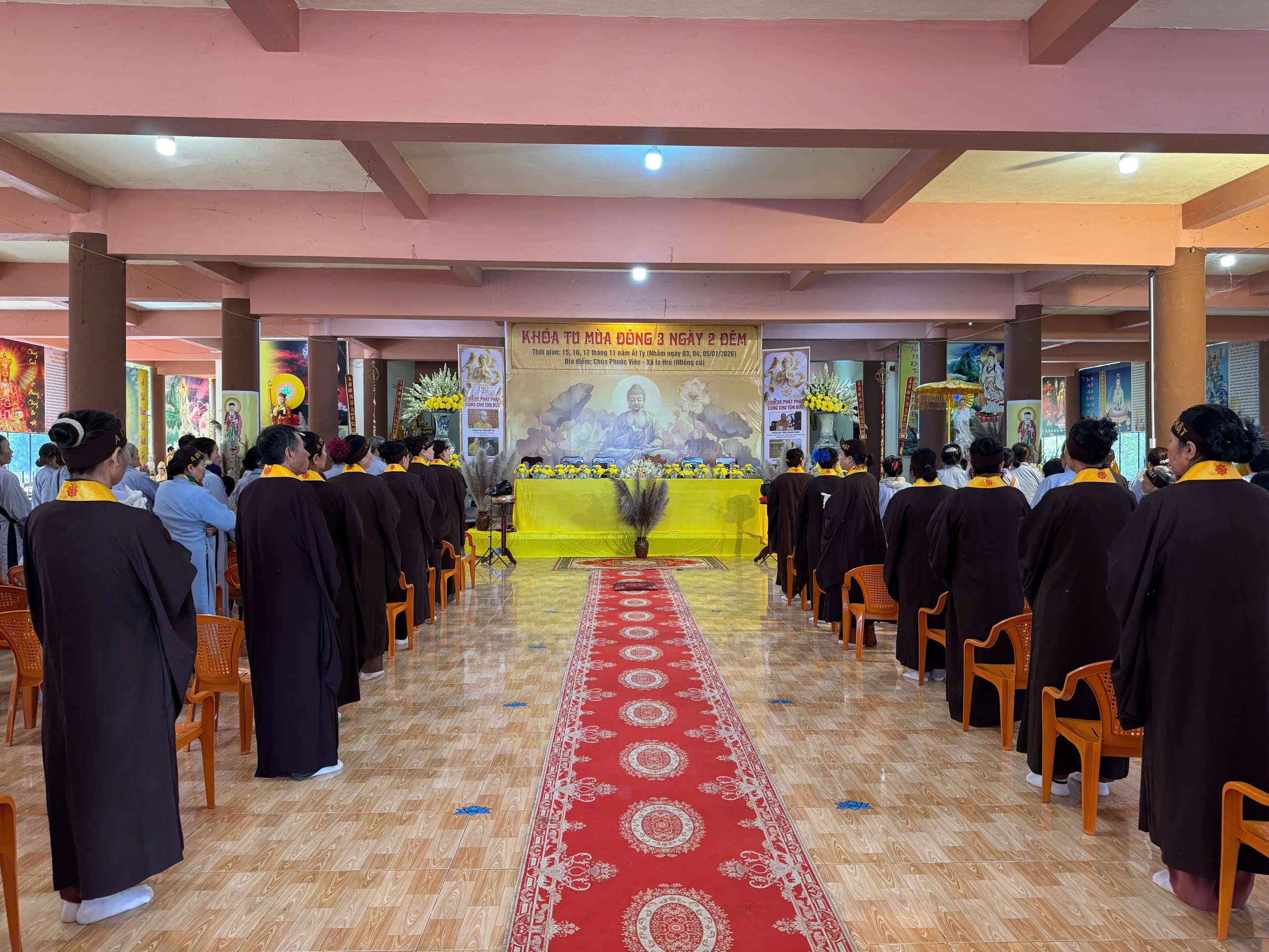 Chùa Phước Viên tổ chức khóa tu dịp vía Đức Phật A Di Đà